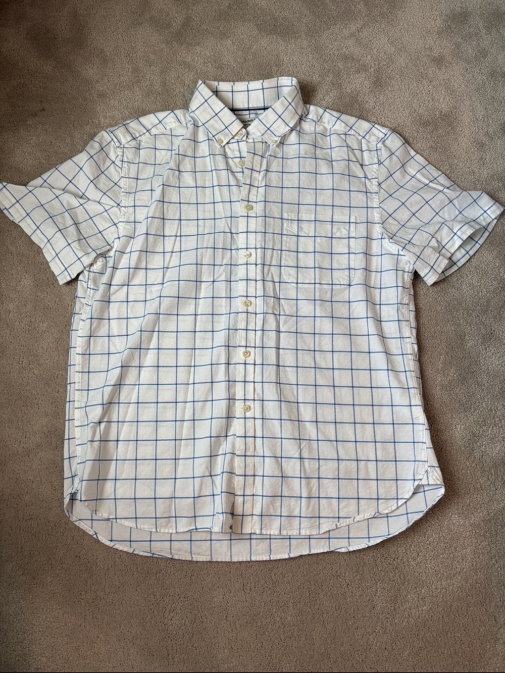 Jos. A. Bank 100% Cotton Tailored Fit Short Sleeve Button Down